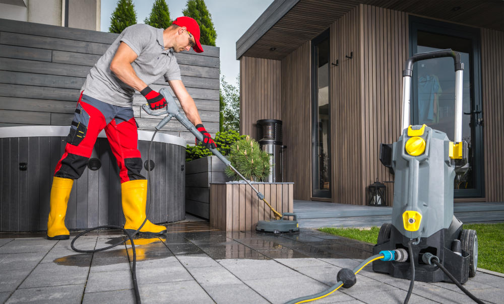 cleaning brink patio